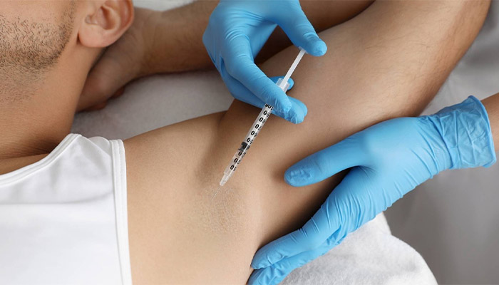 نقاط تزریق بوتاکس زیر بغل