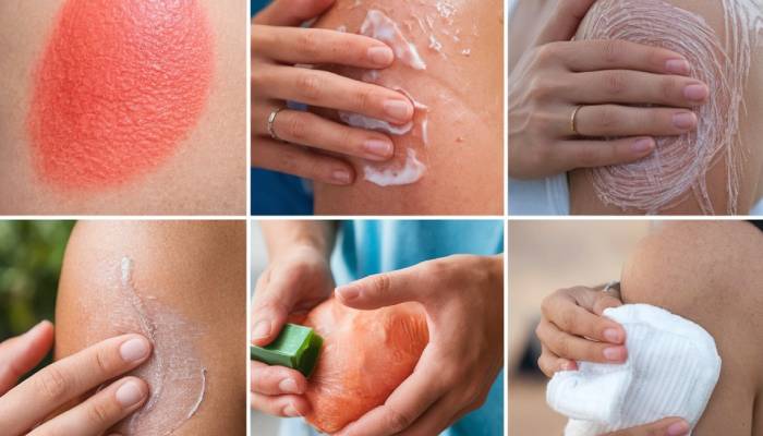 درمان آفتاب سوختگی پوست در خانه